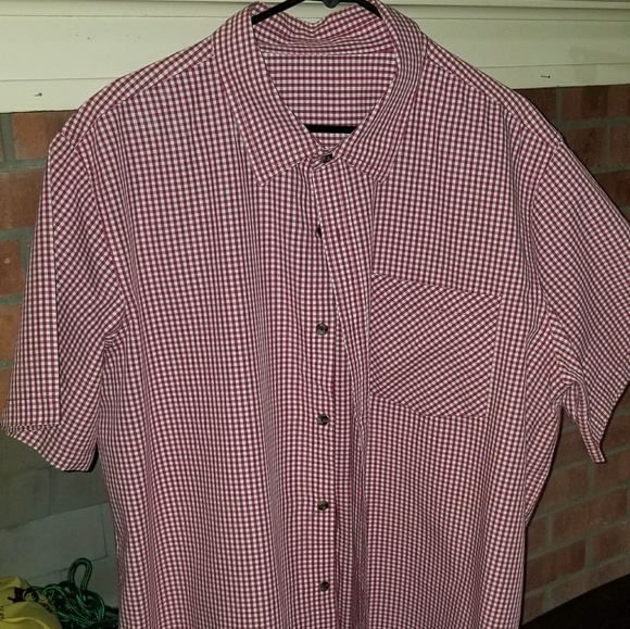 Magellan Other - 2XL Red Gingham Checkered Short Sleeve Button Up